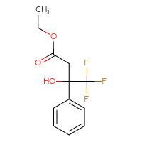 Chemical structure of ethyl 4,4,4-trifluoro-3-hydroxy-3-phenylbutanoate - CSSB00159725238