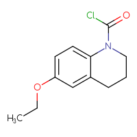 Chemical structure of 6-ethoxy-1,2,3,4-tetrahydroquinoline-1-carbonyl chloride - CSSB14977932120