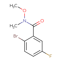 Chemical structure of 2-bromo-5-fluoro-N-methoxy-N-methylbenzamide - CSSB00000205898