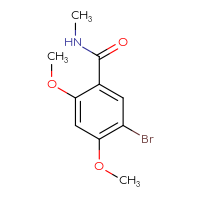 Chemical structure of 5-bromo-2,4-dimethoxy-N-methylbenzamide - CSSB15003386357