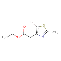 Chemical structure of ethyl 2-(5-bromo-2-methyl-1,3-thiazol-4-yl)acetate - CSSB00134612051
