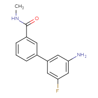 Chemical structure of 3'-amino-5'-fluoro-N-methyl-[1,1'-biphenyl]-3-carboxamide - CSSB06584421686