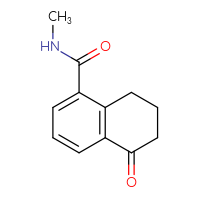 Chemical structure of N-methyl-5-oxo-5,6,7,8-tetrahydronaphthalene-1-carboxamide - CSSB07044646083