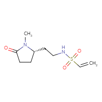 Chemical structure of N-{2-[(2S)-1-methyl-5-oxopyrrolidin-2-yl]ethyl}ethene-1-sulfonamide - CSSB20526664014