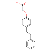 Chemical structure of 2-[4-(2-phenylethyl)phenoxy]acetic acid - CSSB06828300336