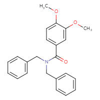 Chemical structure of N,N-dibenzyl-3,4-dimethoxybenzamide - CSSB00046081062