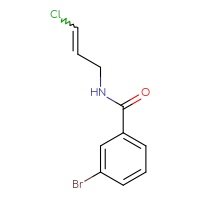 Chemical structure of 3-bromo-N-(3-chloroprop-2-en-1-yl)benzamide - CSSB01991530901