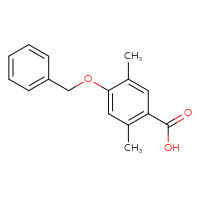 Chemical structure of 4-(benzyloxy)-2,5-dimethylbenzoic acid - CSSB00010003180