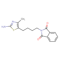 Chemical structure of 2-[4-(2-amino-4-methyl-1,3-thiazol-5-yl)butyl]-2,3-dihydro-1H-isoindole-1,3-dione - CSSB21298174045