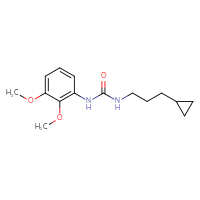 Chemical structure of 3-(3-cyclopropylpropyl)-1-(2,3-dimethoxyphenyl)urea - CSSB02027932417