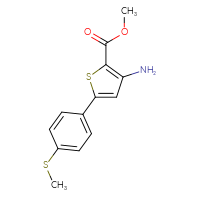 Chemical structure of methyl 3-amino-5-[4-(methylsulfanyl)phenyl]thiophene-2-carboxylate - CSSB00003780358