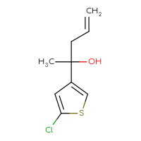 Chemical structure of 2-(5-chlorothiophen-3-yl)pent-4-en-2-ol - CSSB00112076631