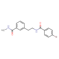 Chemical structure of 3-{2-[(4-bromophenyl)formamido]ethyl}-N-methylbenzamide - CSSB02121926261