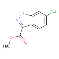 Chemical structure of methyl 6-chloro-1H-indazole-3-carboxylate - CSSB00010178048