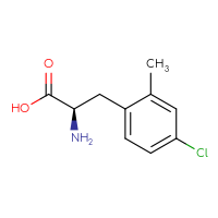 Chemical structure of (2R)-2-amino-3-(4-chloro-2-methylphenyl)propanoic acid - CSSB00012359126