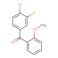 Chemical structure of (4-chloro-3-fluorophenyl)(2-methoxyphenyl)methanone - CSSB00003674017