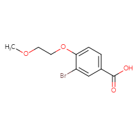 Chemical structure of 3-bromo-4-(2-methoxyethoxy)benzoic acid - CSSB00000243734