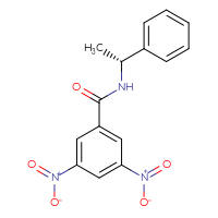 Chemical structure of 3,5-dinitro-N-[(1R)-1-phenylethyl]benzamide - CSSB00000036058