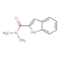 Chemical structure of N,N-dimethyl-1H-indole-2-carboxamide - CSSB00000206158