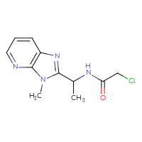 Chemical structure of 2-chloro-N-(1-{3-methyl-3H-imidazo[4,5-b]pyridin-2-yl}ethyl)acetamide - CSSB21332082413