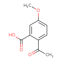Chemical structure of 2-acetyl-5-methoxybenzoic acid - CSSB00009915122