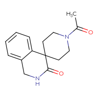 Chemical structure of 1'-acetyl-2,3-dihydro-1H-spiro[isoquinoline-4,4'-piperidin]-3-one - CSSB02438349809