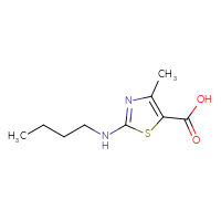 Chemical structure of 2-(butylamino)-4-methyl-1,3-thiazole-5-carboxylic acid - CSSB00000244932