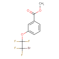 Chemical structure of methyl 3-(2-bromo-1,1,2,2-tetrafluoroethoxy)benzoate - CSSB06835372615