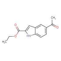 Chemical structure of ethyl 5-acetyl-1H-indole-2-carboxylate - CSSB00020599895