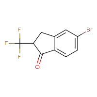 Chemical structure of 5-bromo-2-(trifluoromethyl)-2,3-dihydro-1H-inden-1-one - CSSB00010778060