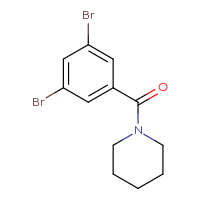Chemical structure of 1-(3,5-dibromobenzoyl)piperidine - CSSB00006528100