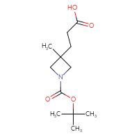 Chemical structure of 3-{1-[(tert-butoxy)carbonyl]-3-methylazetidin-3-yl}propanoic acid - CSSB00159312664