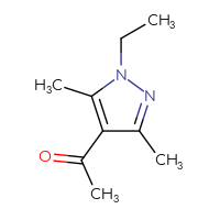 Chemical structure of 1-(1-ethyl-3,5-dimethyl-1H-pyrazol-4-yl)ethan-1-one - CSSB00000745713