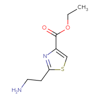 Chemical structure of ethyl 2-(2-aminoethyl)-1,3-thiazole-4-carboxylate - CSSB00000746209
