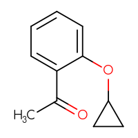 Chemical structure of 1-(2-cyclopropoxyphenyl)ethan-1-one - CSSB00012181428