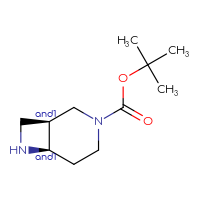 Chemical structure of rac-tert-butyl (1R,6S)-3,7-diazabicyclo[4.2.0]octane-3-carboxylate - CSSB20620680969