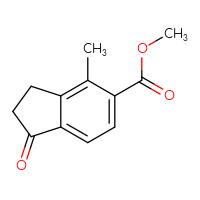 Chemical structure of methyl 4-methyl-1-oxo-2,3-dihydro-1H-indene-5-carboxylate - CSSB00010010838