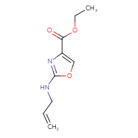Chemical structure of ethyl 2-[(prop-2-en-1-yl)amino]-1,3-oxazole-4-carboxylate - CSSB00013299625
