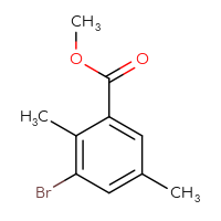 Chemical structure of methyl 3-bromo-2,5-dimethylbenzoate - CSSB00015453184