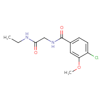 Chemical structure of 2-[(4-chloro-3-methoxyphenyl)formamido]-N-ethylacetamide - CSSB02005971691