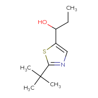 Chemical structure of 1-(2-tert-butyl-1,3-thiazol-5-yl)propan-1-ol - CSSB00117217228