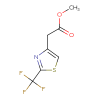 Chemical structure of methyl 2-[2-(trifluoromethyl)-1,3-thiazol-4-yl]acetate - CSSB00012753787