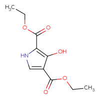 Chemical structure of 2,4-diethyl 3-hydroxy-1H-pyrrole-2,4-dicarboxylate - CSSB00044689864