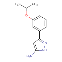 Chemical structure of 3-[3-(propan-2-yloxy)phenyl]-1H-pyrazol-5-amine - CSSB00005696811