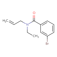 Chemical structure of 3-bromo-N-ethyl-N-(prop-2-en-1-yl)benzamide - CSSB00011597380