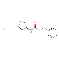 Chemical structure of benzyl N-[(3R)-pyrrolidin-3-yl]carbamate hydrochloride - CSSB00000067402