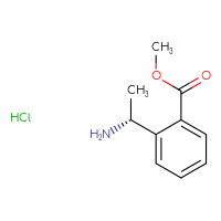 Chemical structure of methyl 2-[(1R)-1-aminoethyl]benzoate hydrochloride - CSSB00138412373