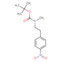Chemical structure of tert-butyl N-methyl-N-[2-(4-nitrophenyl)ethyl]carbamate - CSSB00045660956