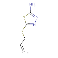 Chemical structure of 5-(prop-2-en-1-ylsulfanyl)-1,3,4-thiadiazol-2-amine - CSSB00000149051