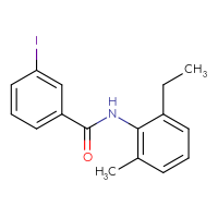 Chemical structure of N-(2-ethyl-6-methylphenyl)-3-iodobenzamide - CSSB00000580537